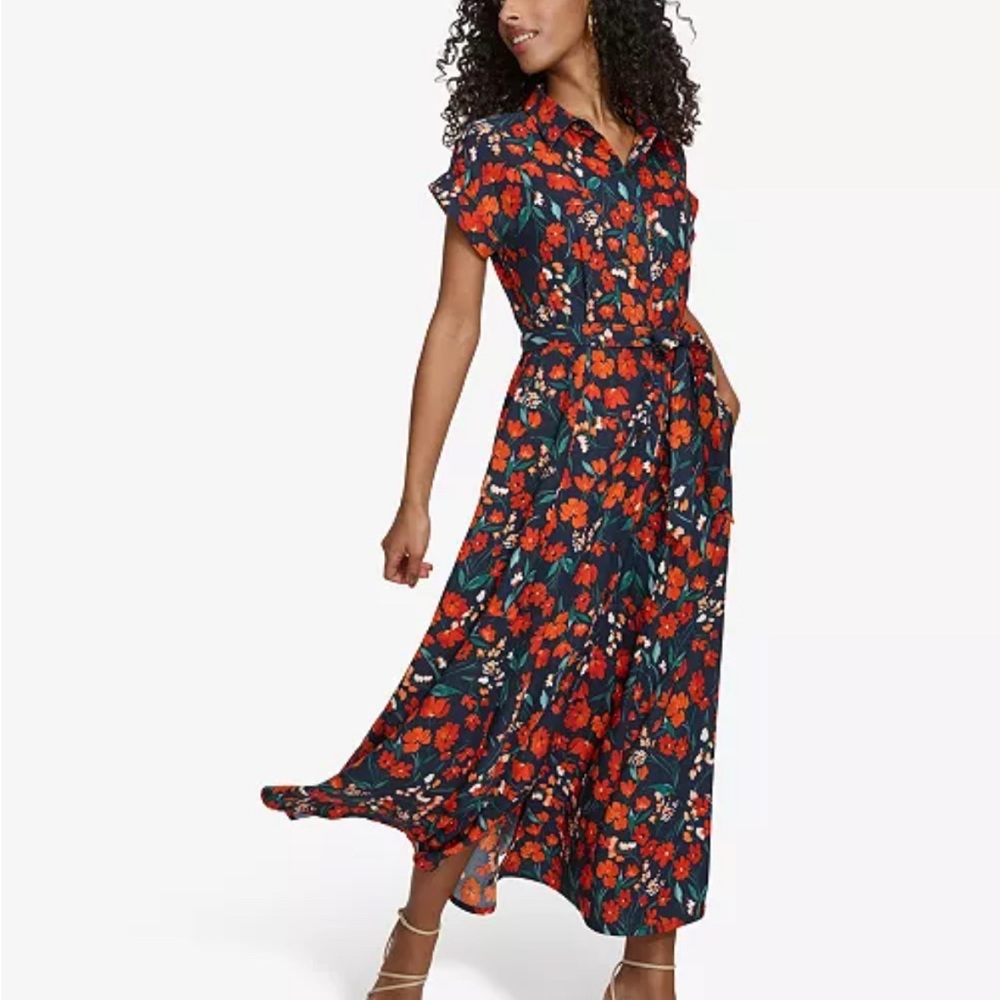 Calvin Klein
Women's Floral-Print Tie-Waist Shirtdress